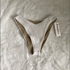 Frankie’s Bikinis White Terrycloth Bottoms